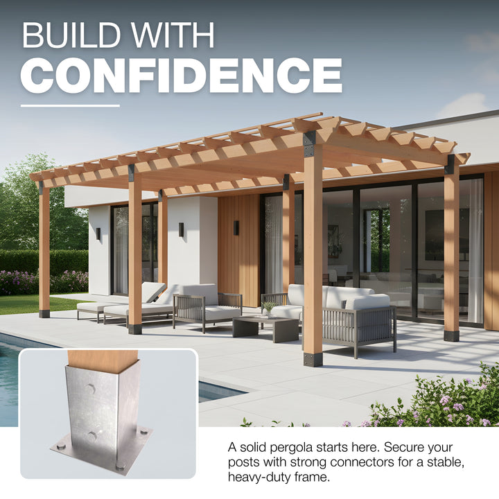 Square Bolt Down Post Support Base | Post Shoe
