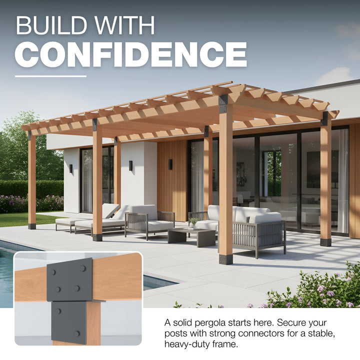 T-Piece Pergola Bracket | Post Connectors