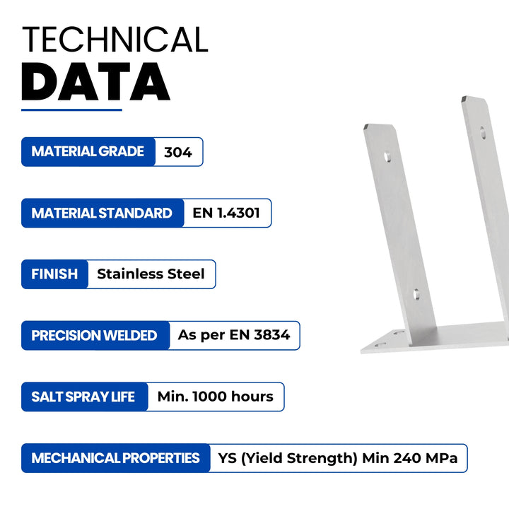 U Shaped Fence Post Bracket | Post Support
