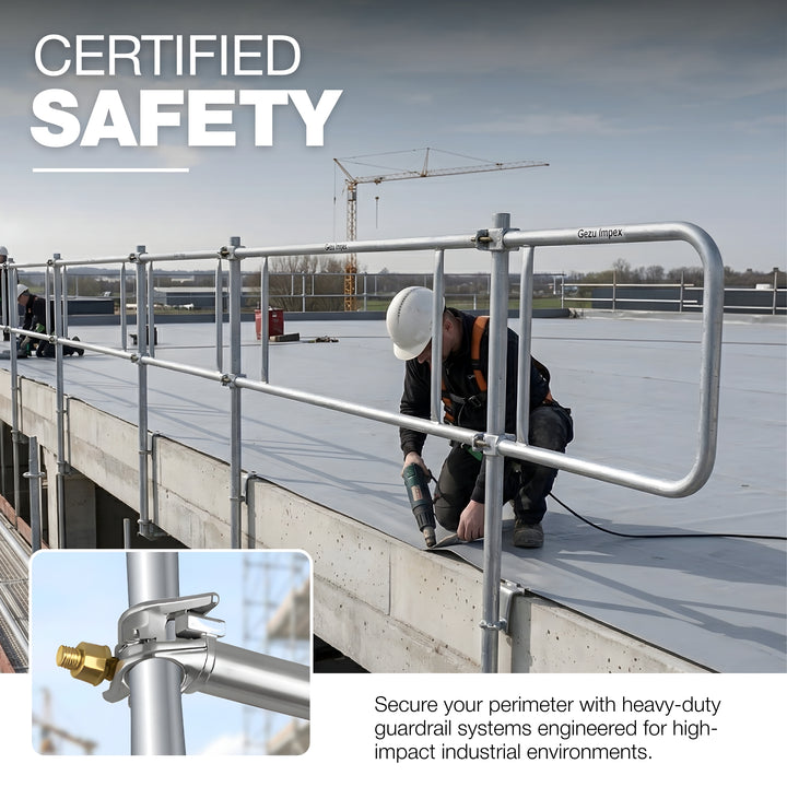 Scaffolding double end guardrail