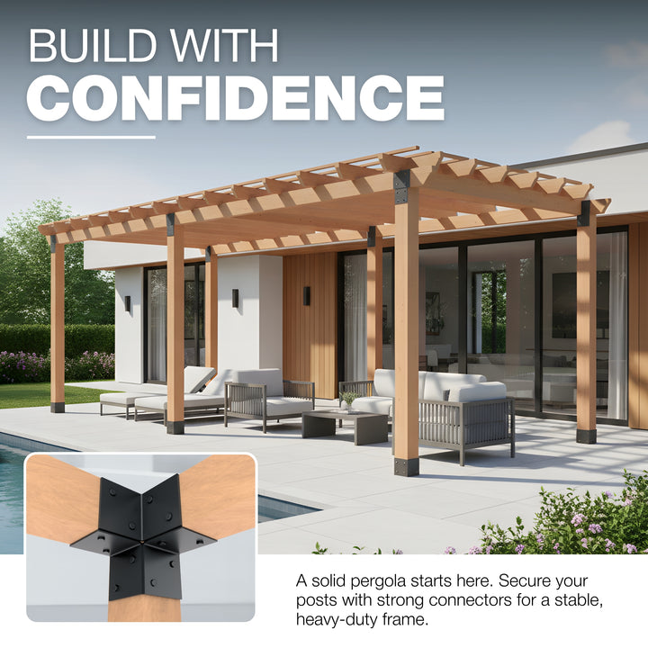 3 Way Corner Pergola Bracket | Post Connectors