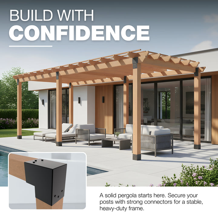 2-Way Post Connector L Shape | Pergola Corner Bracket
