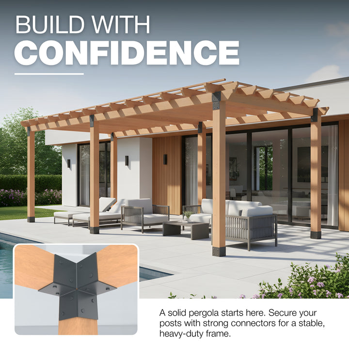 3 Way Corner Pergola Bracket | Post Connectors