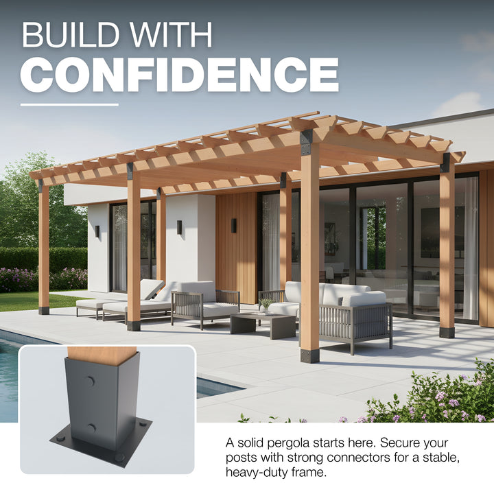 Square Bolt Down Post Support Base | Post Shoe