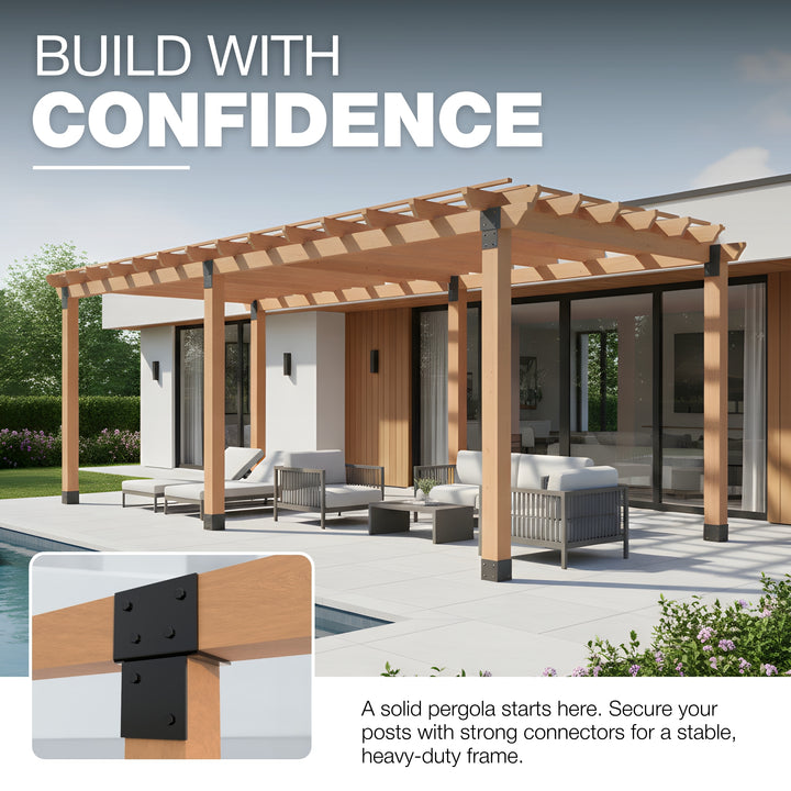T-Piece Pergola Bracket | Post Connectors