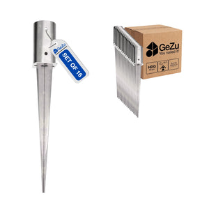 Round drive-in fence post spike support - 101 x 600 mm - Gezu Impex