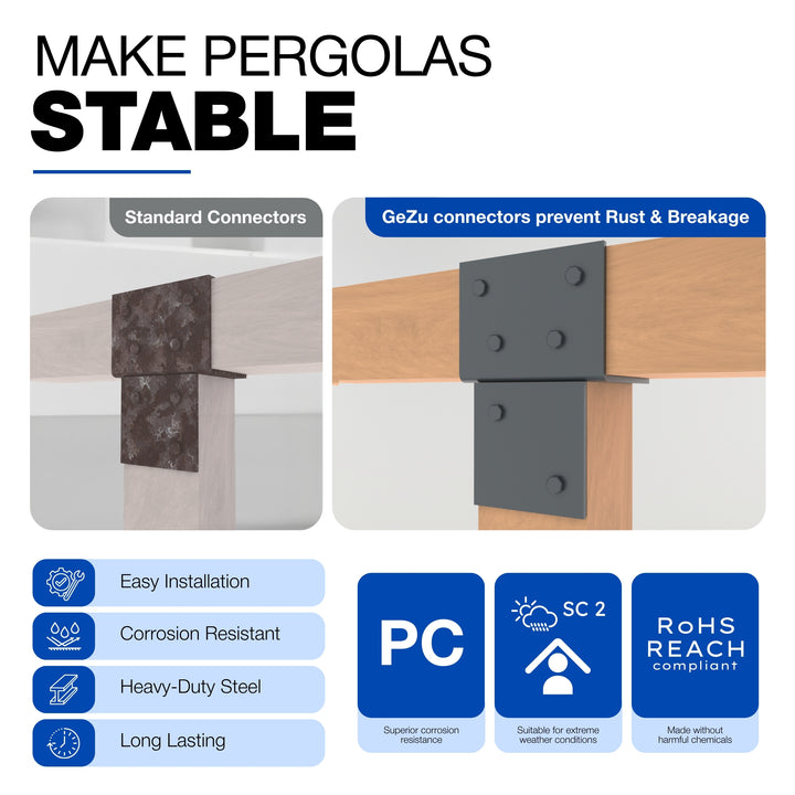T-Piece Pergola Bracket | Post Connectors