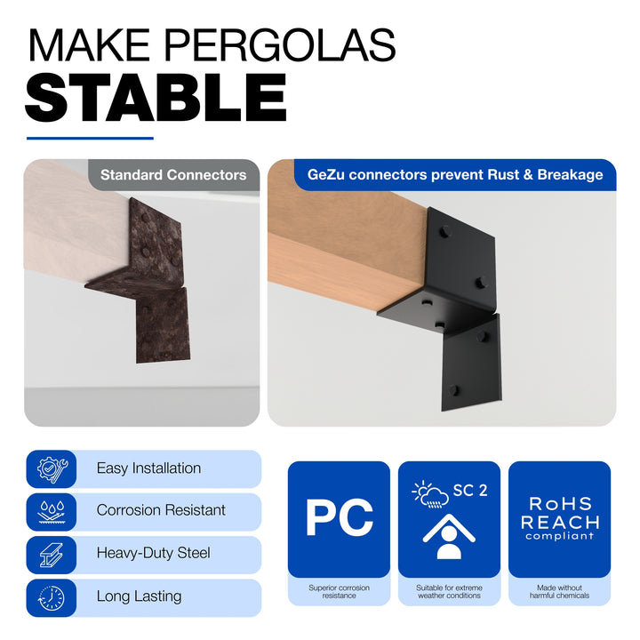 Wall Pergola Bracket | Post Connectors