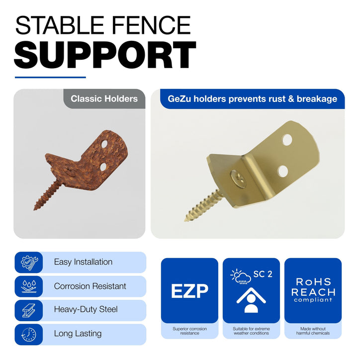 L braid fence holder