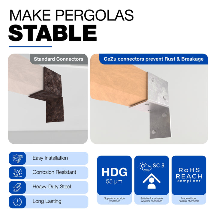Wall Pergola Bracket | Post Connectors