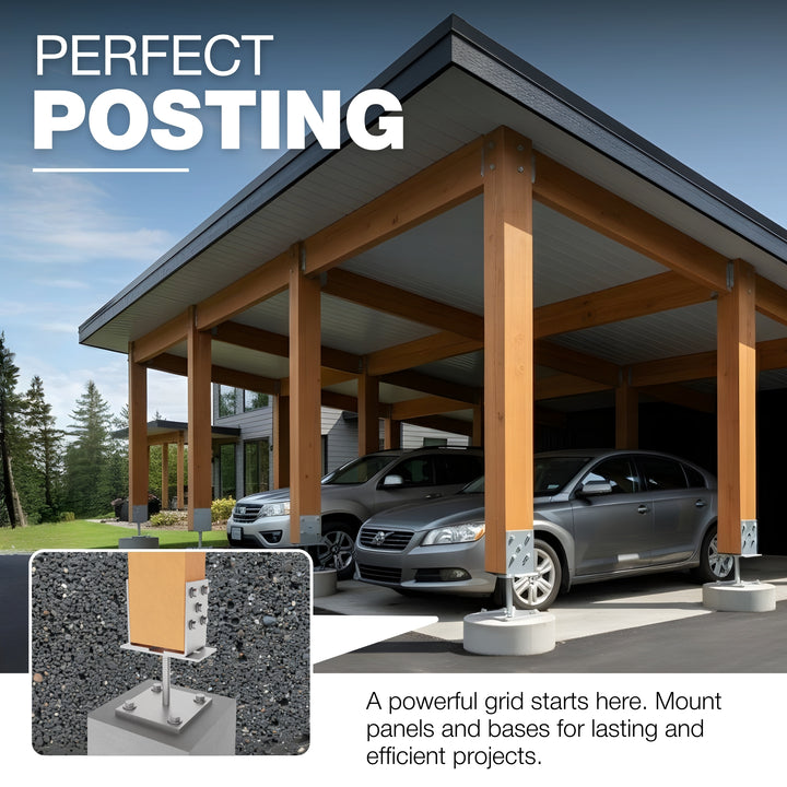Bolt Down U Post Support Holder | Width Adjustable