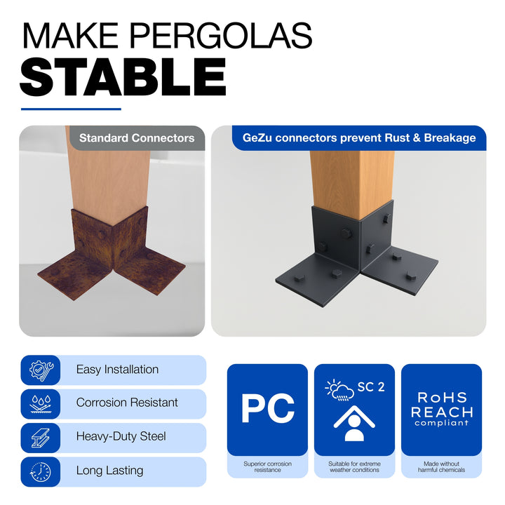 Floor Pergola Bracket | Post Connectors
