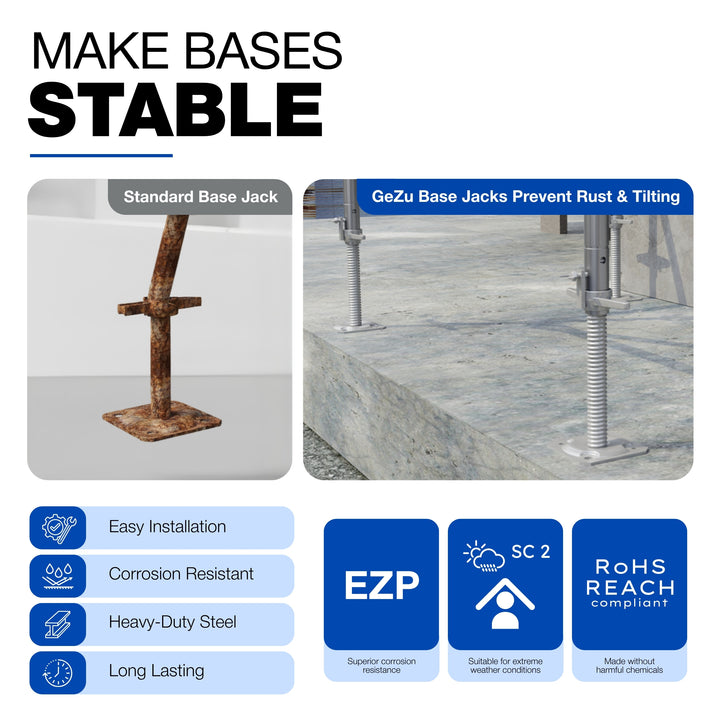 Adjustable Scaffold Base Screw Jack With Wing Bolt