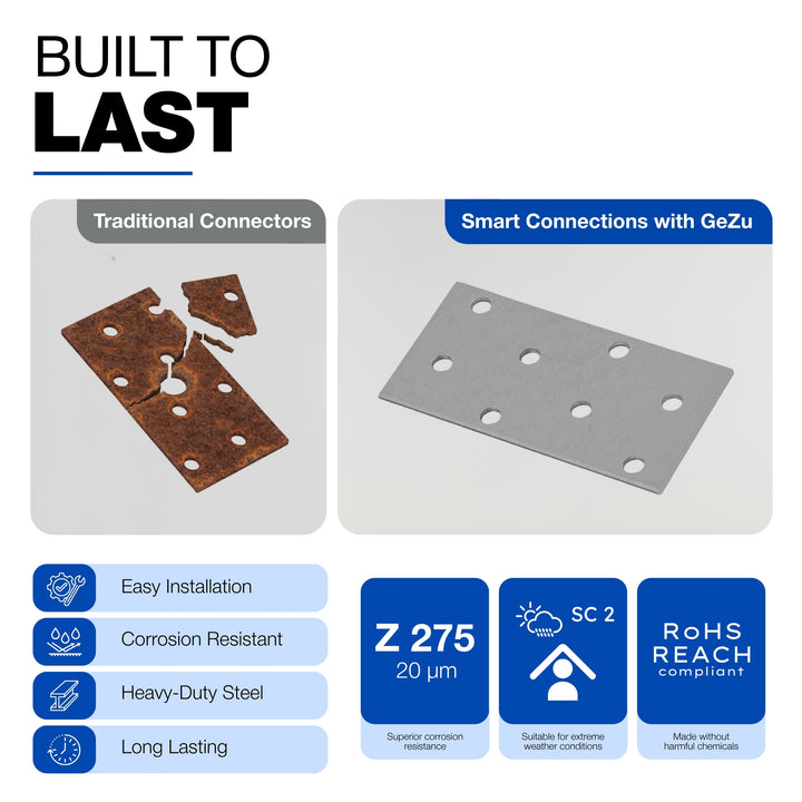 Flat wood connector plate