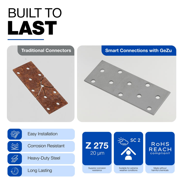 Flat wood connector plate
