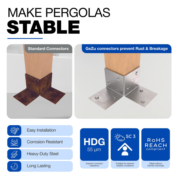 Floor Pergola Bracket | Post Connectors