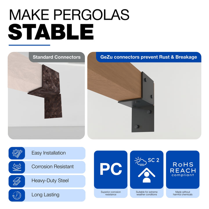 Wall Pergola Bracket | Post Connectors