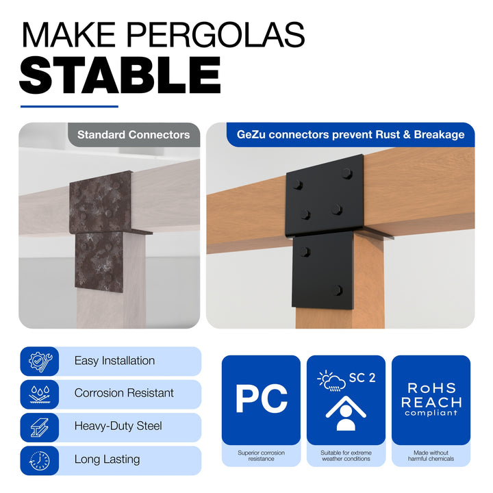 T-Piece Pergola Bracket | Post Connectors