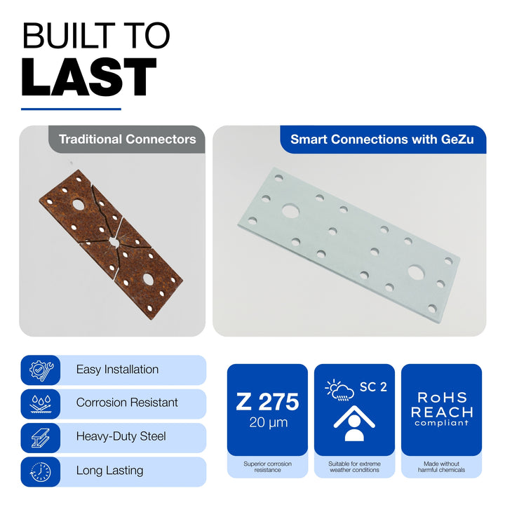 Flat wood connector plate