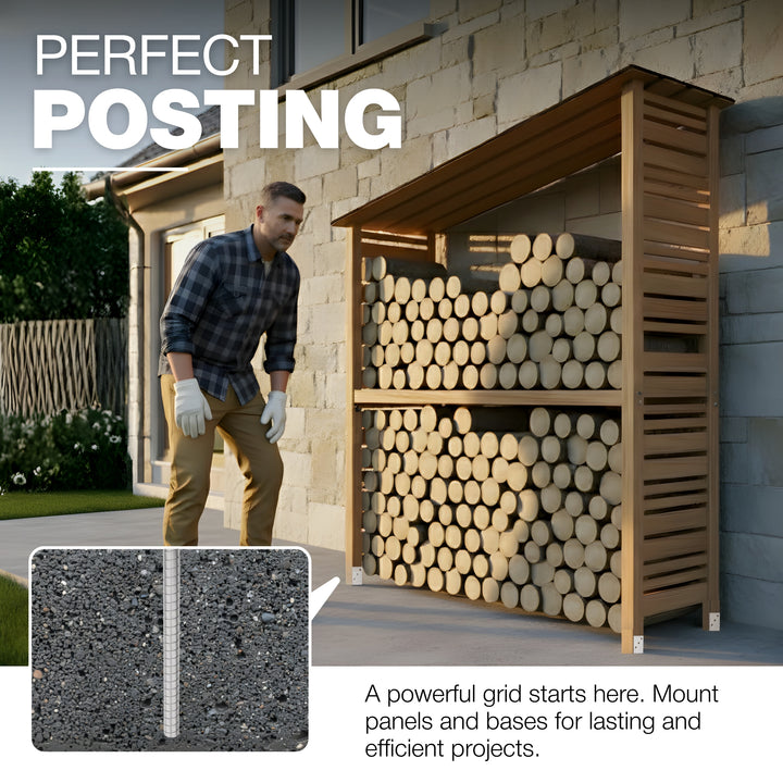 Concrete In U Shape Post Support | Fence Post Holder