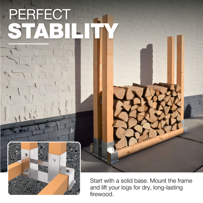 Firewood log rack bracket