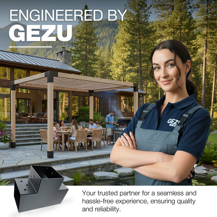 3-Way Post Connector T Shape | Pergola Corner Bracket