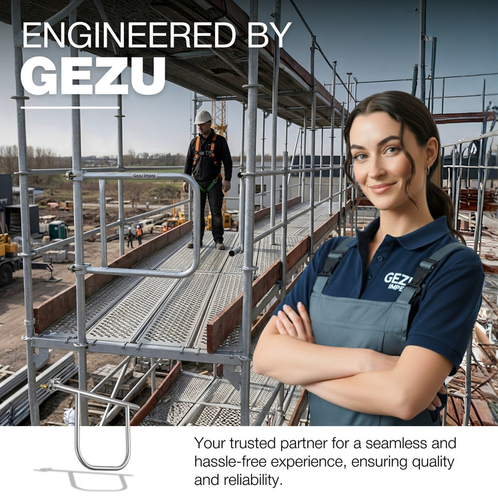 Scaffolding double end guardrail