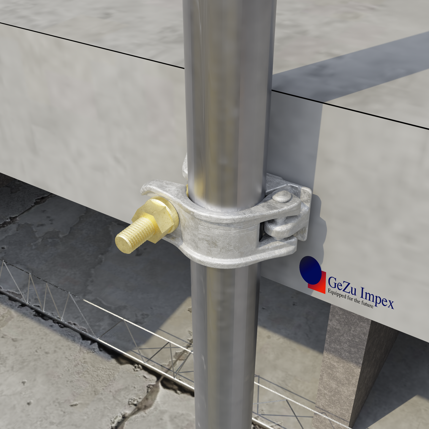 Scaffolding coupler tube clamp with Bolt