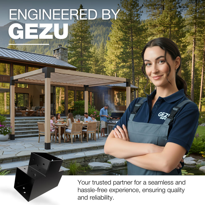 3-Way Post Connector T Shape | Pergola Corner Bracket