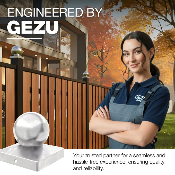 Square Fence Post Cap | Ball Top