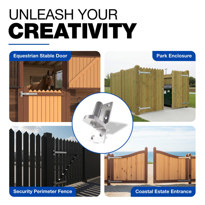 Gate hinge mounting bracket
