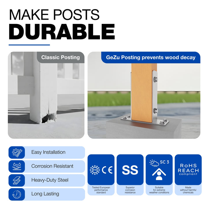 U Shaped Fence Post Bracket | Post Support