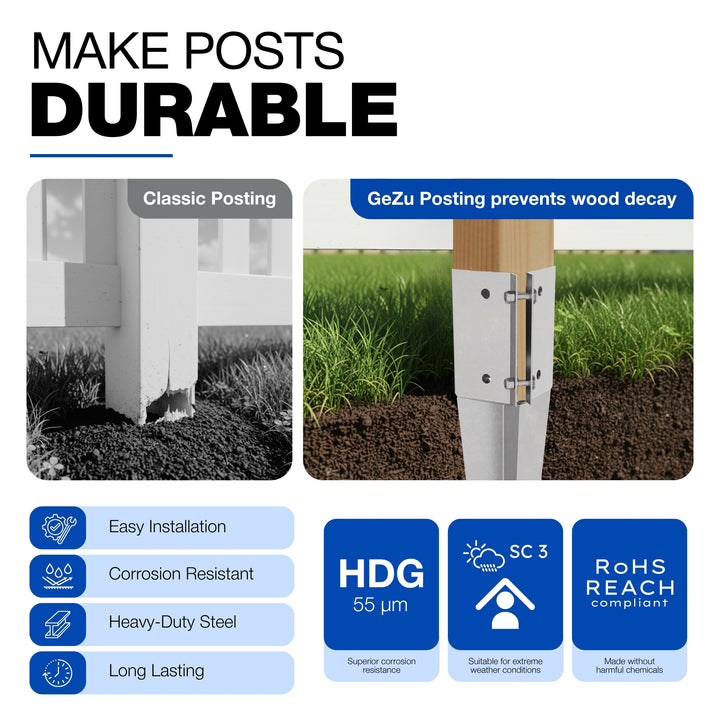 Swift Clamp Drive In Fence Post Spike Support