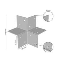 Pergola 3 Way Corner Bracket