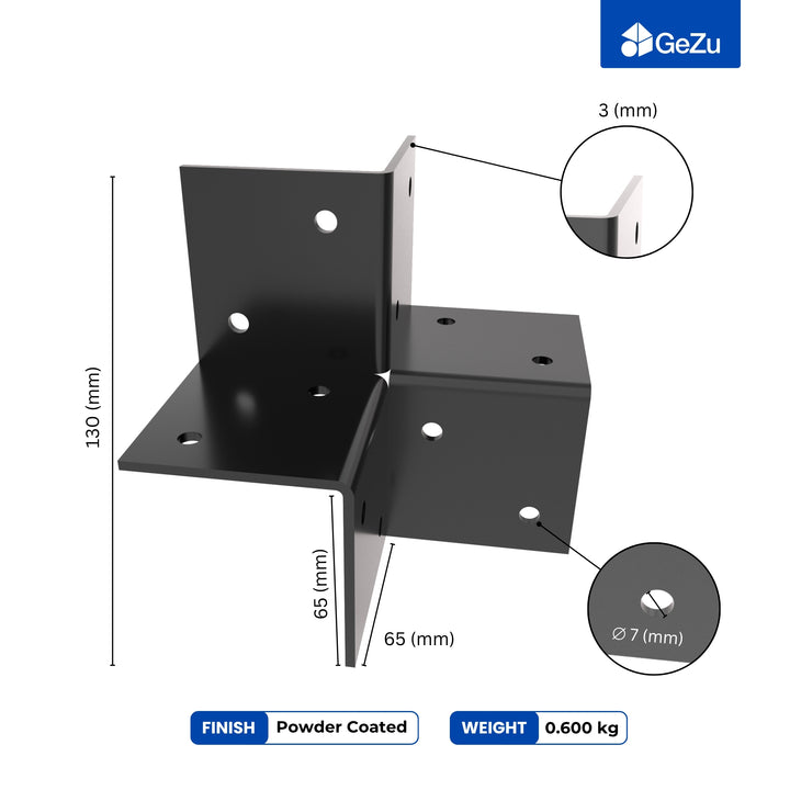 3 Way Corner Pergola Bracket | Post Connectors