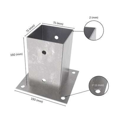 Bolt Down Post Supports