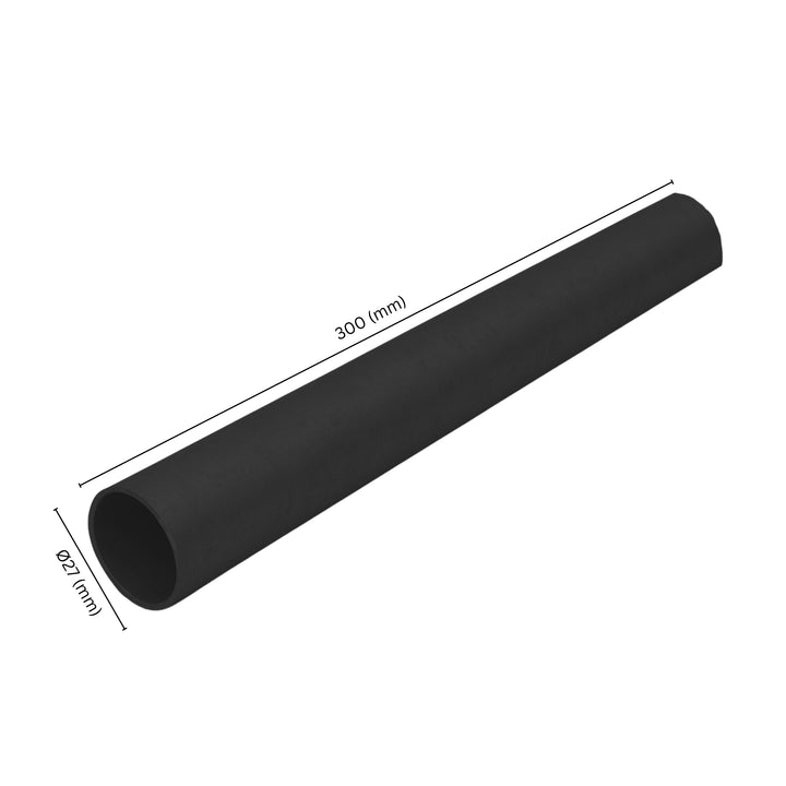 Steel pipe Ø27 mm x 300 mm with labeled dimension.