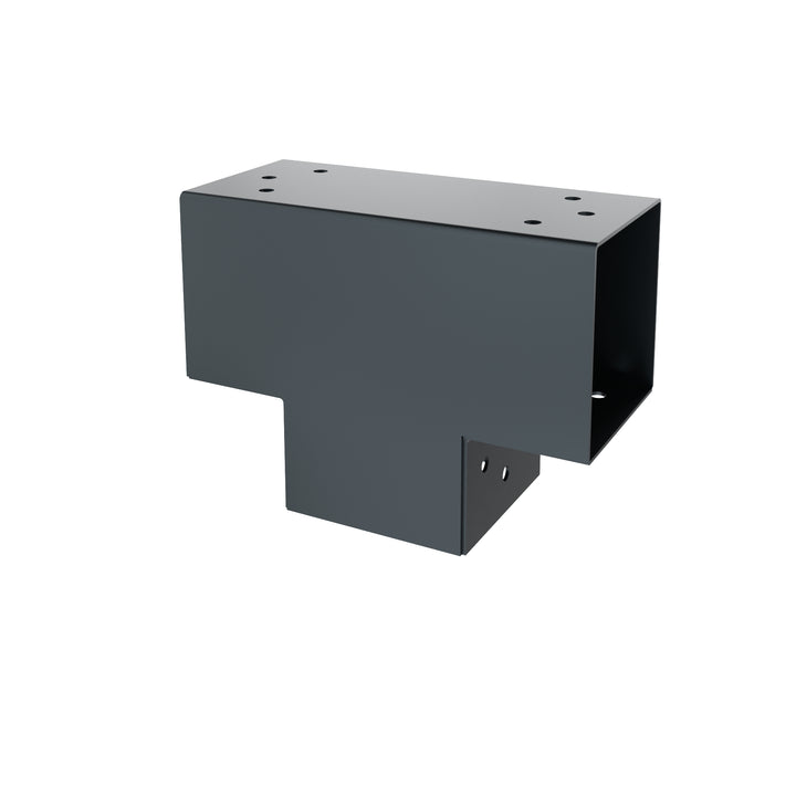 Post corner connector T shape anthracite