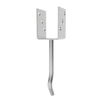 U shaped post support with bent rod