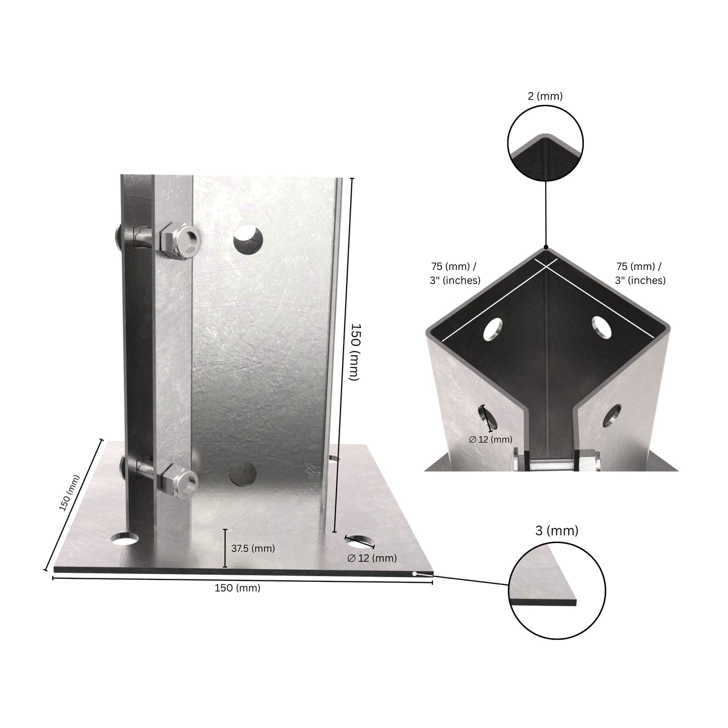 Swift Clamp Bolt Down Post Support