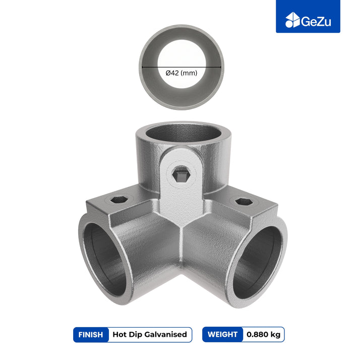 3 Way Corner Elbow Tube Connector