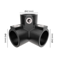3 Way Corner Elbow Tube Connector