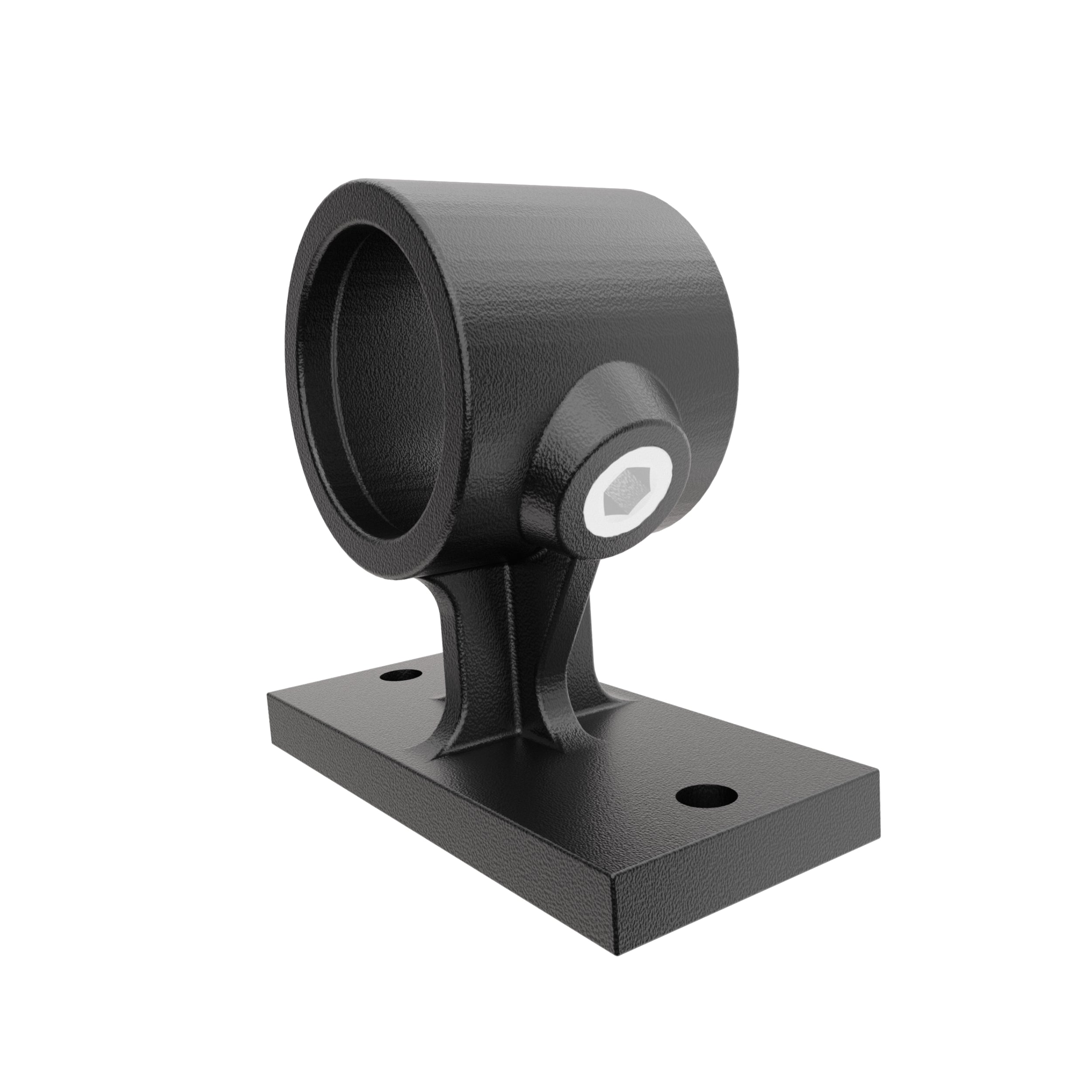 Wall Mount Tube Clamp Handrail Bracket Black