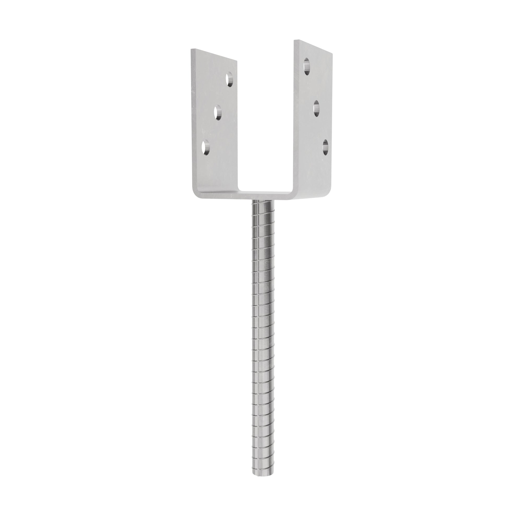 Concrete in U shape post anchor