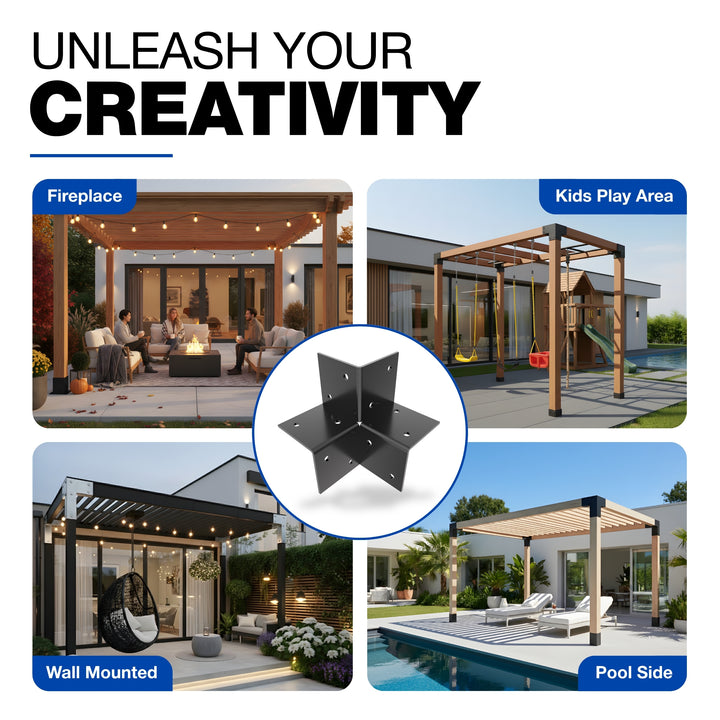 3 Way Corner Pergola Bracket | Post Connectors