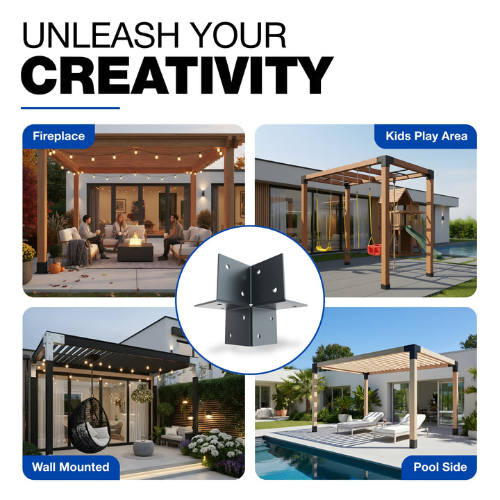 3 Way Corner Pergola Bracket | Post Connectors