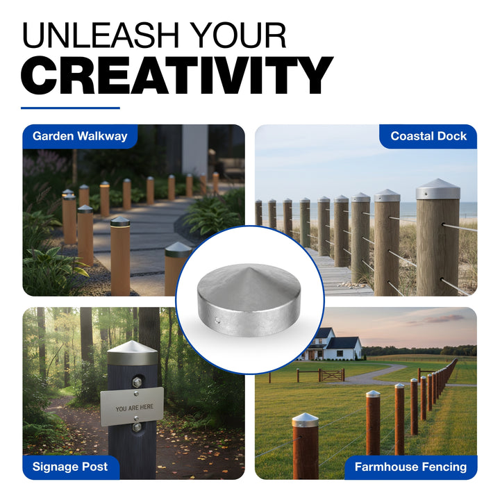 Fence Post Cap | Round Pyramid