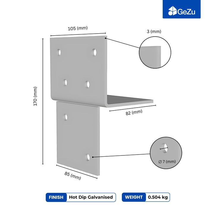 T-Piece Pergola Bracket | Post Connectors