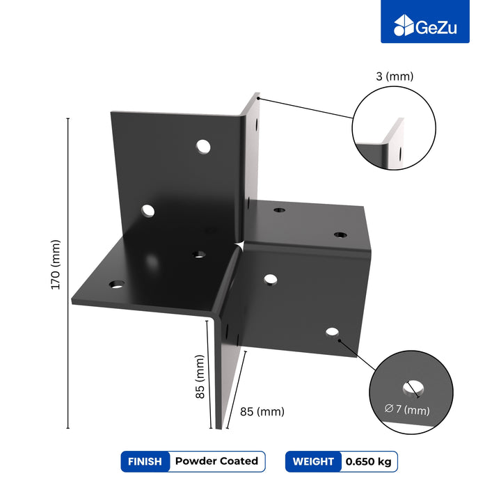 3 Way Corner Pergola Bracket | Post Connectors