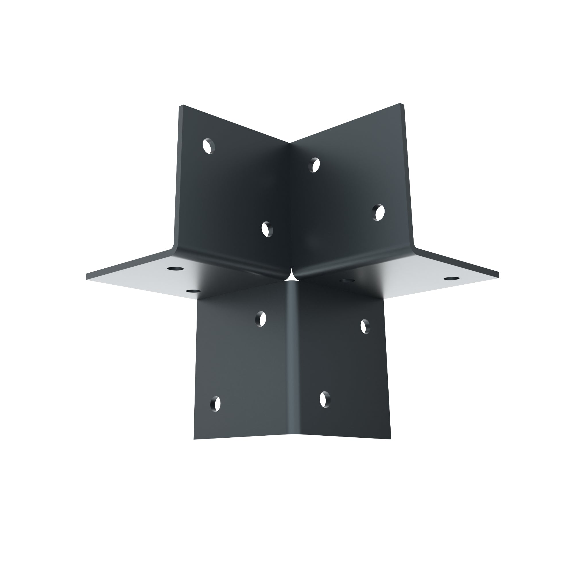 open 3-way corner bracket for pergola